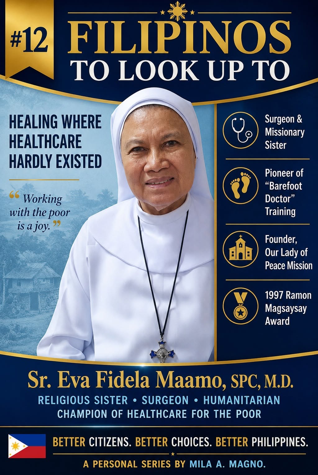 Sr. Eva Fidela Maamo, SPC, M.D. infographic